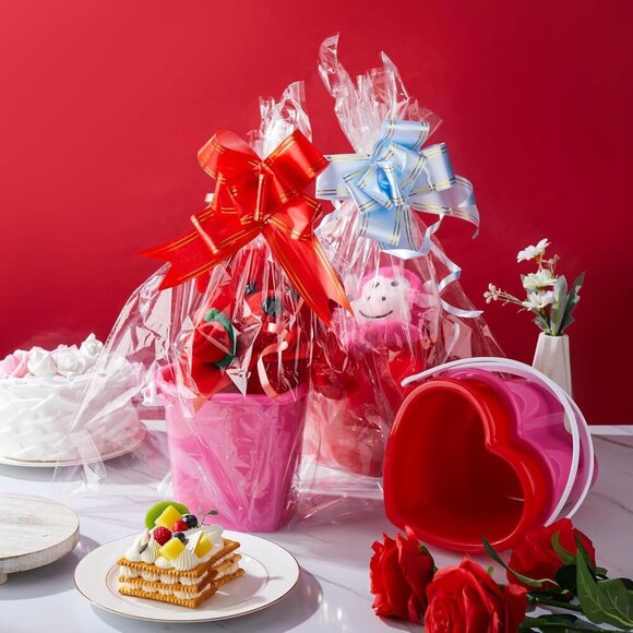 Set of 8 Pink Plastic Heart Shaped Beach Favor Pails Buckets with Handles NWT - Picture 7 of 9